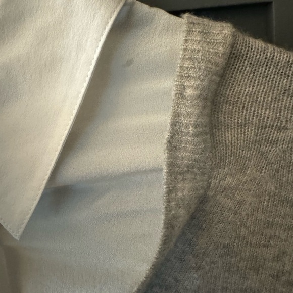 Veronica Beard Brami Mixed Media Layered Look Wool & Cashmere Sweater - Picture 10 of 12